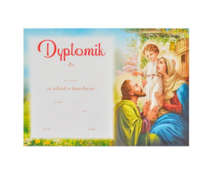 Dyplom Ukończenia Katechezy Przedszkolnej Ze Św. Rodziną