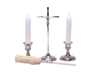 Zestaw Kolędowy z Metalu Odlewany Prosty Srebrny
