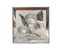 Obrazek srebrny ANIOŁ STRÓŻ Z LATARENKĄ 12x12