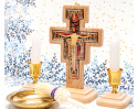 Zestaw Kolędowy Drewniany Krzyż Franciszkański