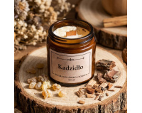 Naturalna Świeca Sojowa Zapach Kadzidła z Drewnianym Knotem 120ml