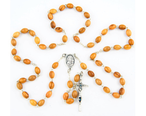 Różaniec z drzewa oliwnego, owalny