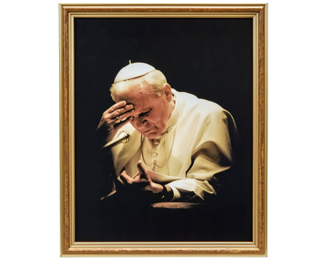 Obrazek w ramce z wizerunkiem Jana Pawła II