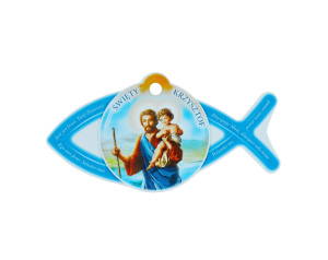 Rybka zawieszka z modlitwą kierowcy