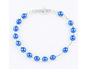 Różaniec Bransoletka z Koralika Niebieska