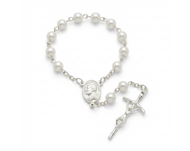 Różaniec 10 kulka perłowa