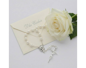 Różaniec 10 kulka perłowa