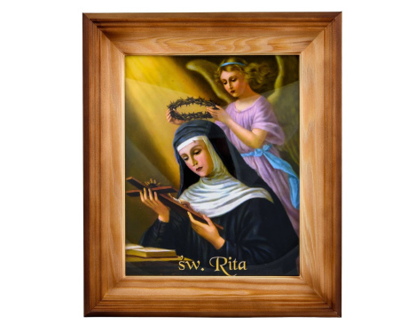 Obraz w szerokiej Ramie - Święta Rita