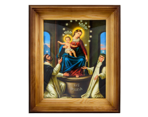 Obraz w szerokiej Ramie - Matka Boska Pompejańska