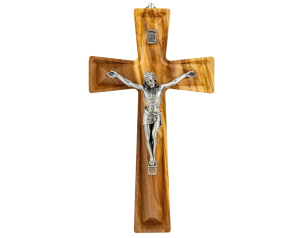 Krzyż drewniany oliwny frezowany 20 cm