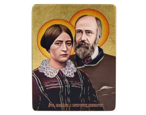 Ikona Religijna św. Mari i Ludwik Martin 10 x 14 cm