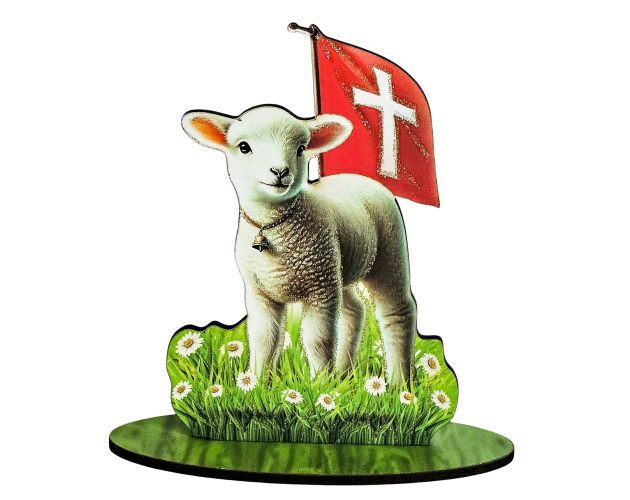 Baranek Wielkanocny Biały - figurka ze sklejki