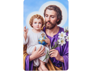 Karta modlitewna ze świętym Józefem