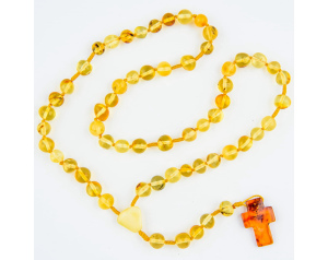 Różaniec Maryjny z Prawdziwego Bursztynu