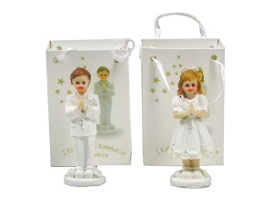 Figurka Komunijna Dziewczynka i Chłopiec w torebce