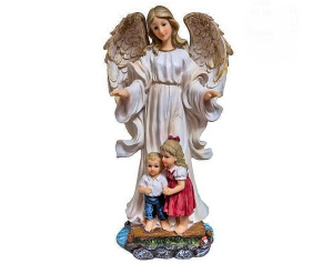 Figura Anioł Stróż z dziećmi Duży 30 cm