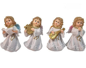 Figurka Aniołek z instrumentami 4 wzory 12,5 cm