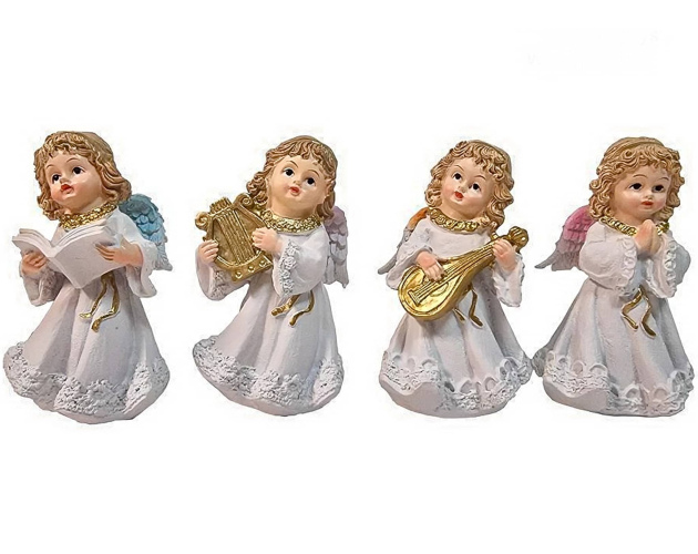 Figurka Aniołek z instrumentami 4 wzory 12,5 cm