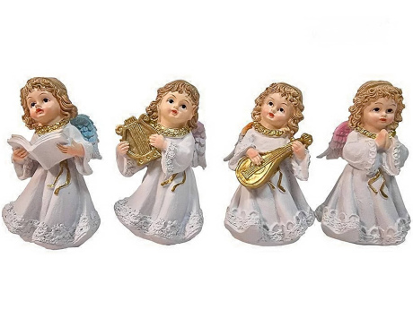 Figurka Aniołek z instrumentami 4 wzory 12,5 cm