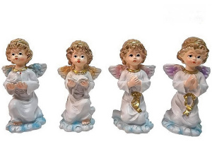 Figurka Aniołek na chmurce 4 wzory 7,5 cm