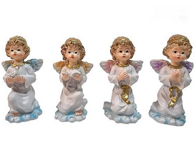 Figurka Aniołek na chmurce 4 wzory 7,5 cm