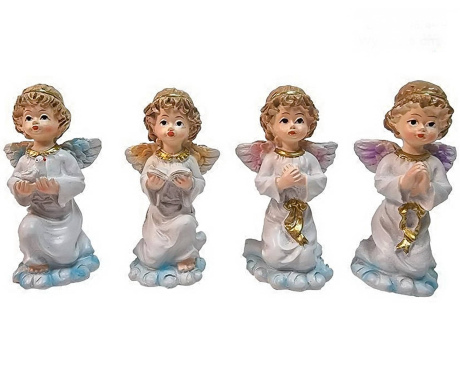 Figurka Aniołek na chmurce 4 wzory 7,5 cm