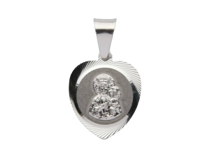 Medalik diamentowany srebrny MB Częstochowska