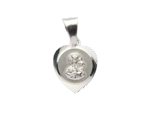 Medalik diamentowany srebrny MB Częstochowska mniejsza