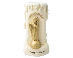 Świeczka z wizerunkiem św. Jana Pawła II gipsowa, na tealighta