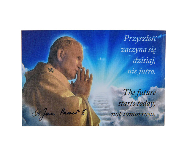 Magnes Jan Paweł II Przyszłość - w jęzku polskim i angielskim