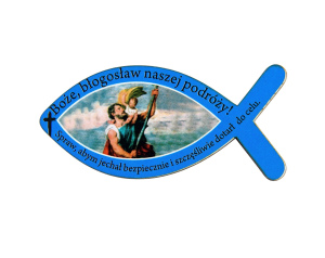 Rybka Niebieska Św. Krzysztof Sklejka