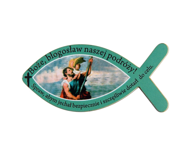 Rybka Zielona Św. Krzysztof Sklejka