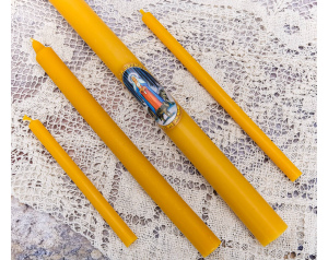 Świeca z Prawdziwego Wosku Cienka 15 cm