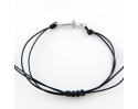 Bransoletka Sznureczek z Krzyżykiem Czarna