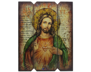 Ikona Tryptyk Serce Jezusa 18x23 cm