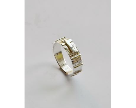 Srebrna obrączka różaniec 925 - 5,7g