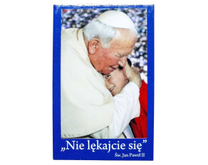 Magnes Nie lękajcie się – Św. Jan Paweł II, niebieska ramka
