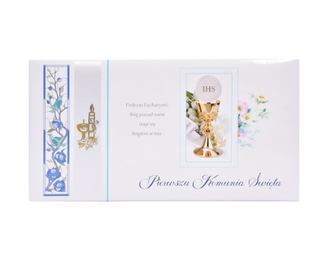 Pamiątka Pierwszej Komunii Świętej Niebieska