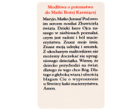 Karta z modlitwą Matka Boża z Dzieciątkiem – laminowany