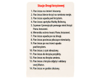 Karta z modlitwą Stacje Drogi Krzyżowej