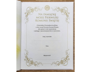 Pamiątka Pierwszej Komunii Świętej książeczka