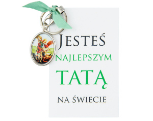 Brelok dla Taty ze świętym Michałem