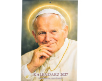 Kalendarz ścienny Jan Paweł II 2027 – kalendarz katolicki z cytatami papieża