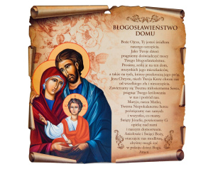 Błogosławieństwo Domu — obrazek ze Świętą Rodziną
