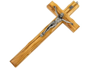 Krzyż oliwny klasyczny – naturalne drewno na ścianę