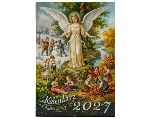 Kalendarz ścienny katolicki na 2027 rok z Aniołem Stróżem