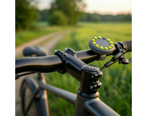 Różaniec rowerowy antracyt-żółty