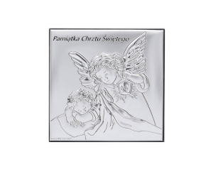 Obrazek Srebrny Anioł Nad Dzieckiem Pamiątka