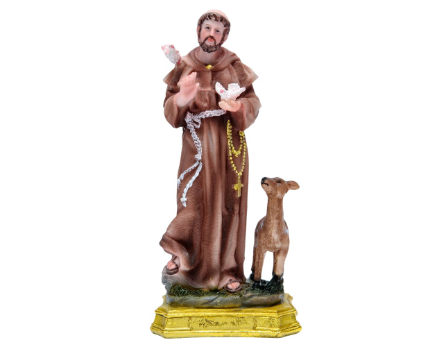 Figurka św. Franciszek 20 cm z sarenką