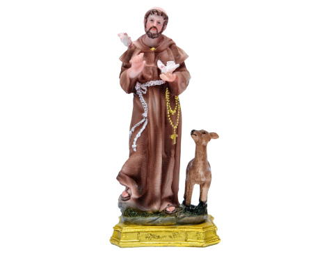 Figurka św. Franciszek 20 cm z sarenką